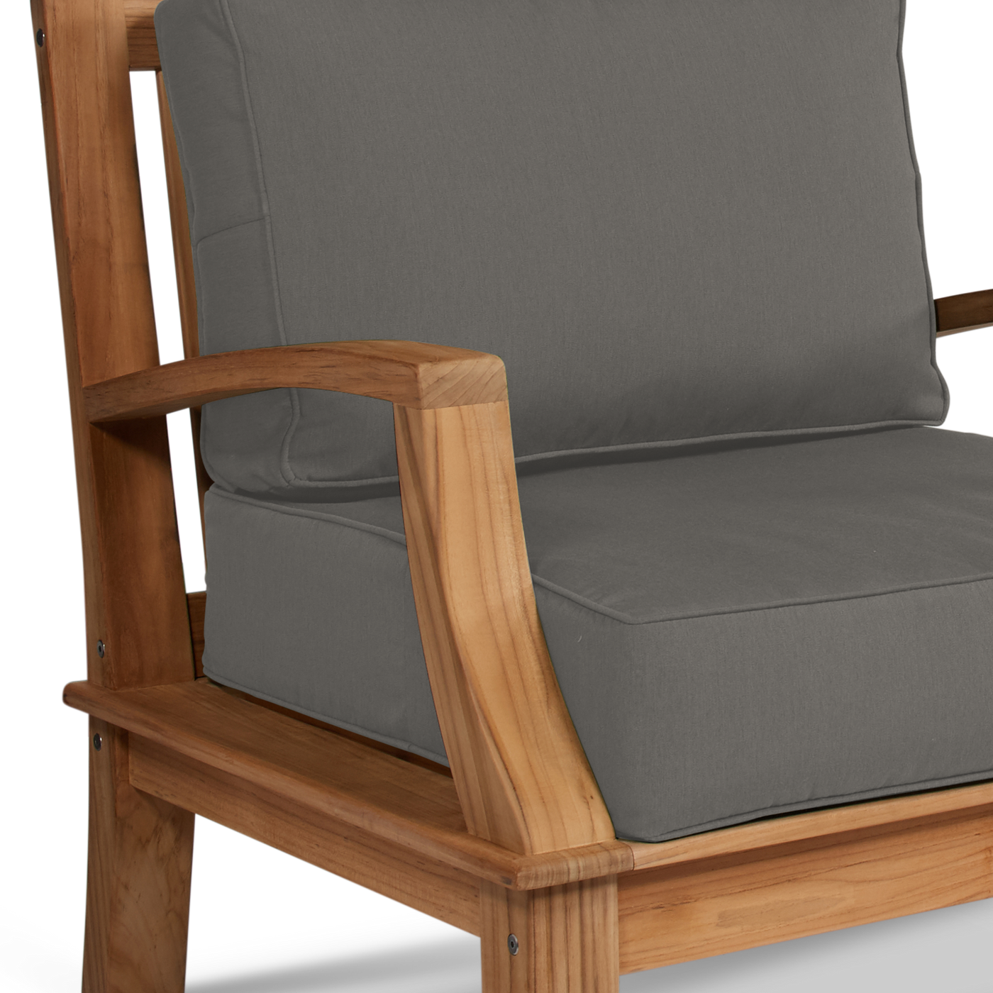 Grande Teak Outdoor Club Chair with Sunbrella® Canvas Cushion