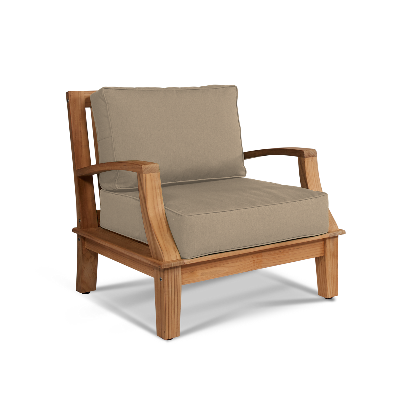 Grande Teak Outdoor Club Chair with Sunbrella® Canvas Cushion