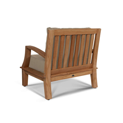 Grande Teak Outdoor Club Chair with Sunbrella® Canvas Cushion