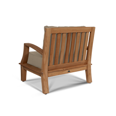 Grande Teak Outdoor Club Chair with Sunbrella® Canvas Cushion