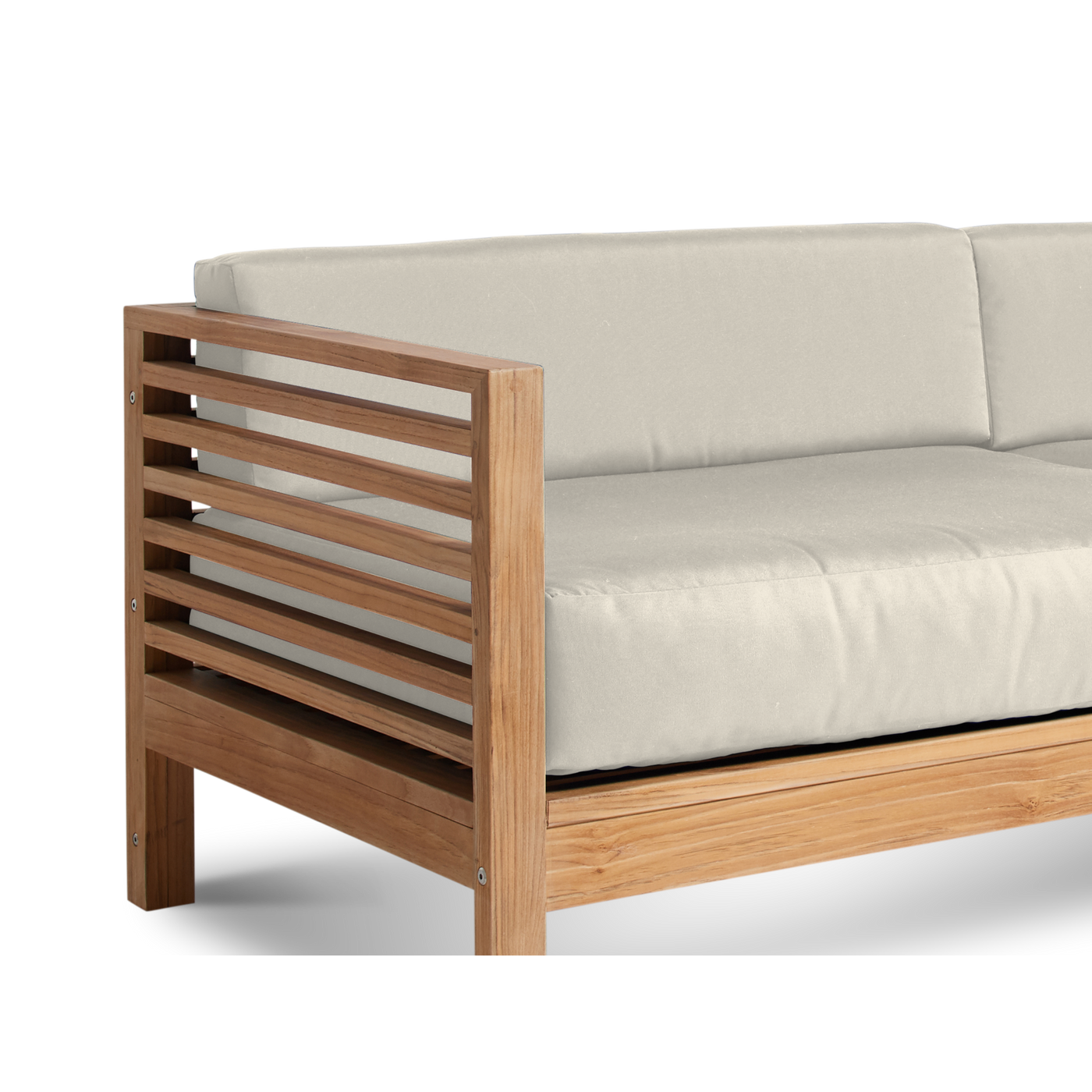 Summer Teak Outdoor Sofa with Sunbrella® Canvas Cushion