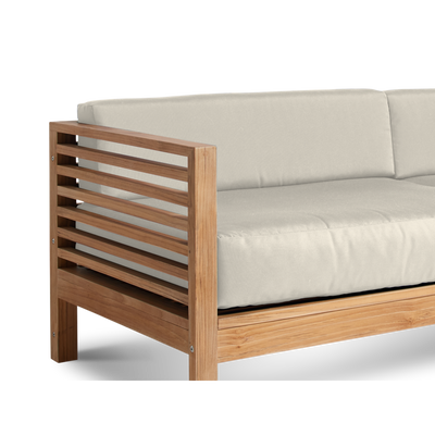 Summer Teak Outdoor Sofa with Sunbrella® Canvas Cushion
