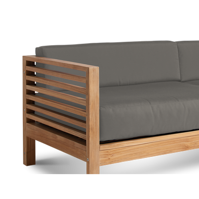 Summer Teak Outdoor Sofa with Sunbrella® Canvas Cushion