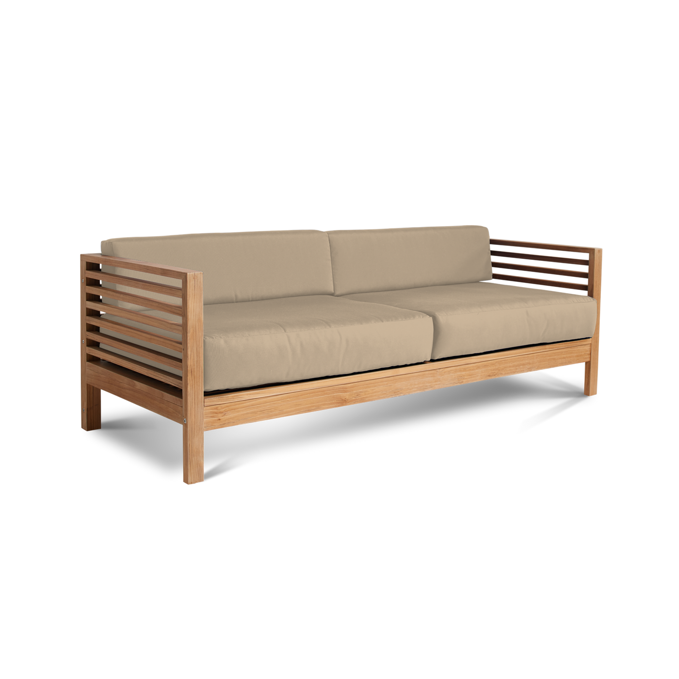 Summer Teak Outdoor Sofa with Sunbrella® Canvas Cushion
