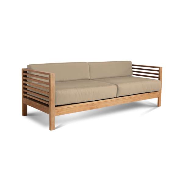 Summer Teak Outdoor Sofa with Sunbrella® Canvas Cushion