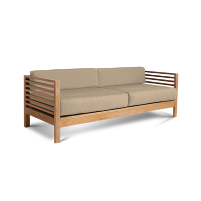 Summer Teak Outdoor Sofa with Sunbrella® Canvas Cushion