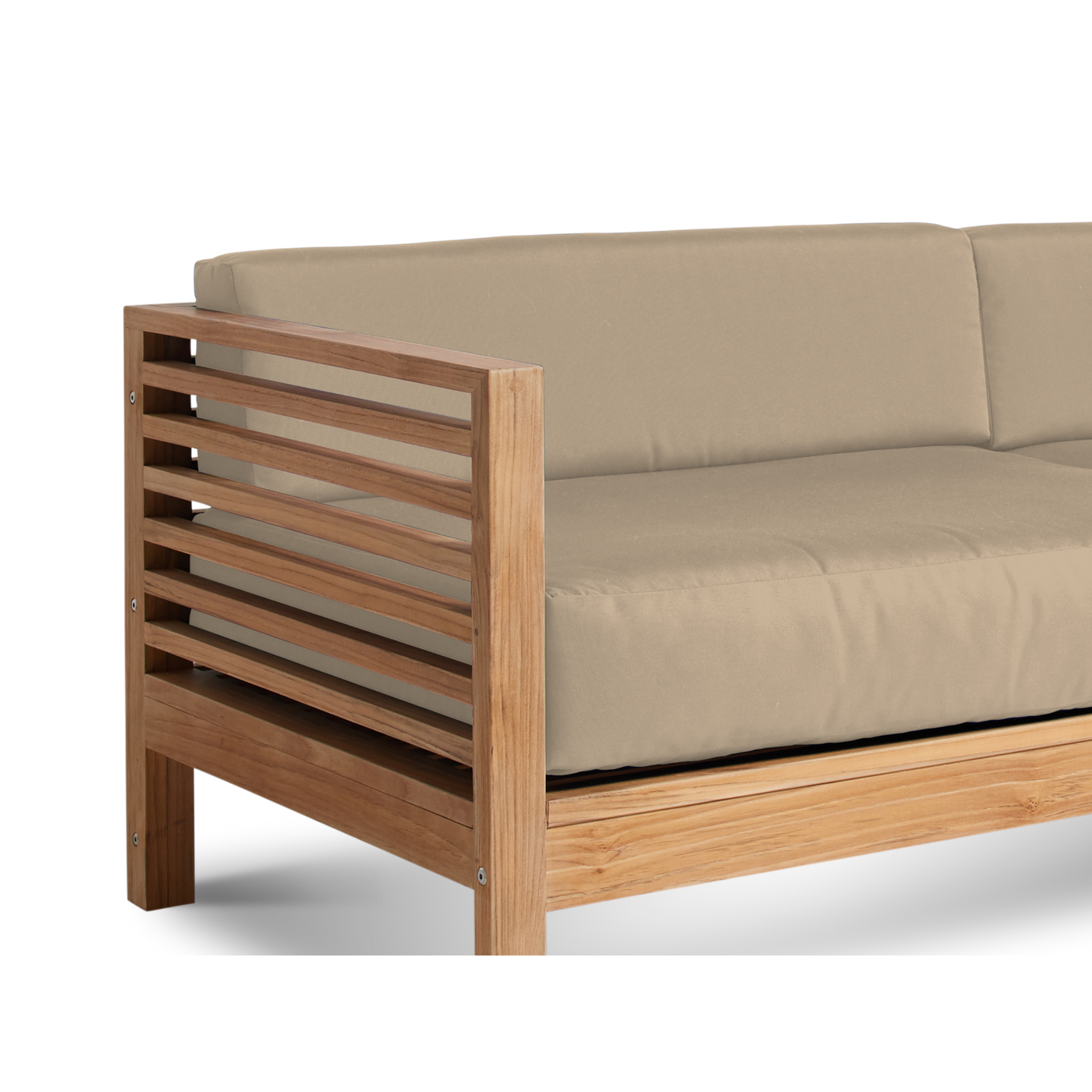 Summer Teak Outdoor Sofa with Sunbrella® Canvas Cushion