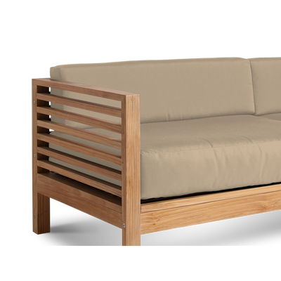Summer Teak Outdoor Sofa with Sunbrella® Canvas Cushion
