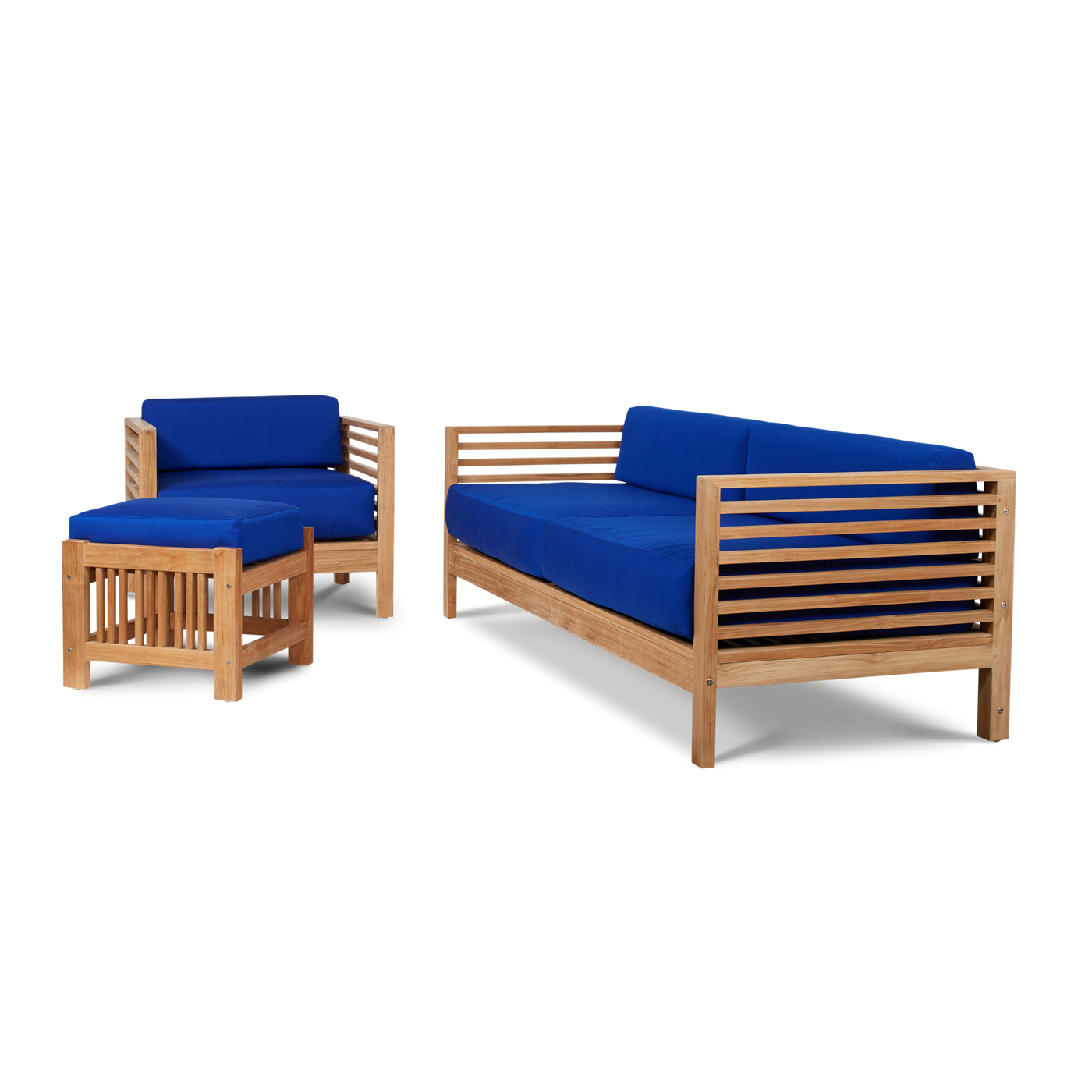 Summer Teak Outdoor Sofa with Sunbrella® Canvas Cushion