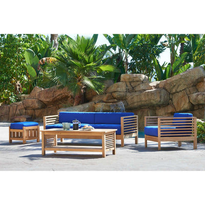 Summer Teak Outdoor Sofa with Sunbrella® Canvas Cushion