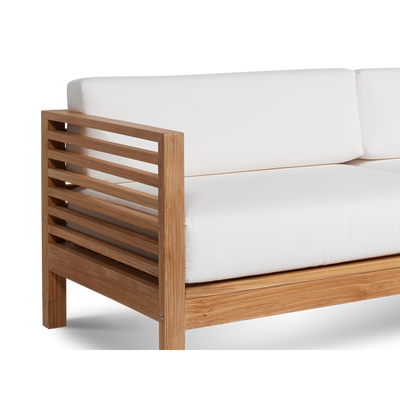 Summer Teak Outdoor Sofa with Sunbrella® Canvas Cushion