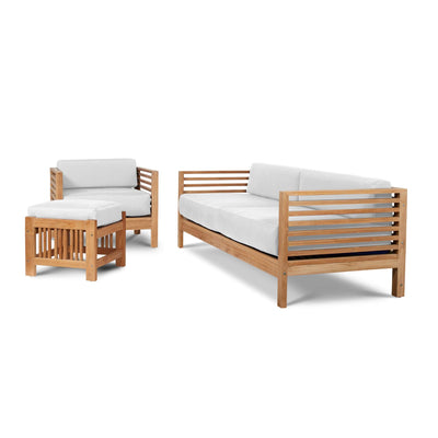 Summer Teak Outdoor Sofa with Sunbrella® Canvas Cushion