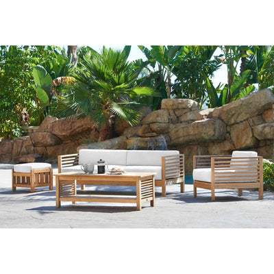 Summer Teak Outdoor Sofa with Sunbrella® Canvas Cushion