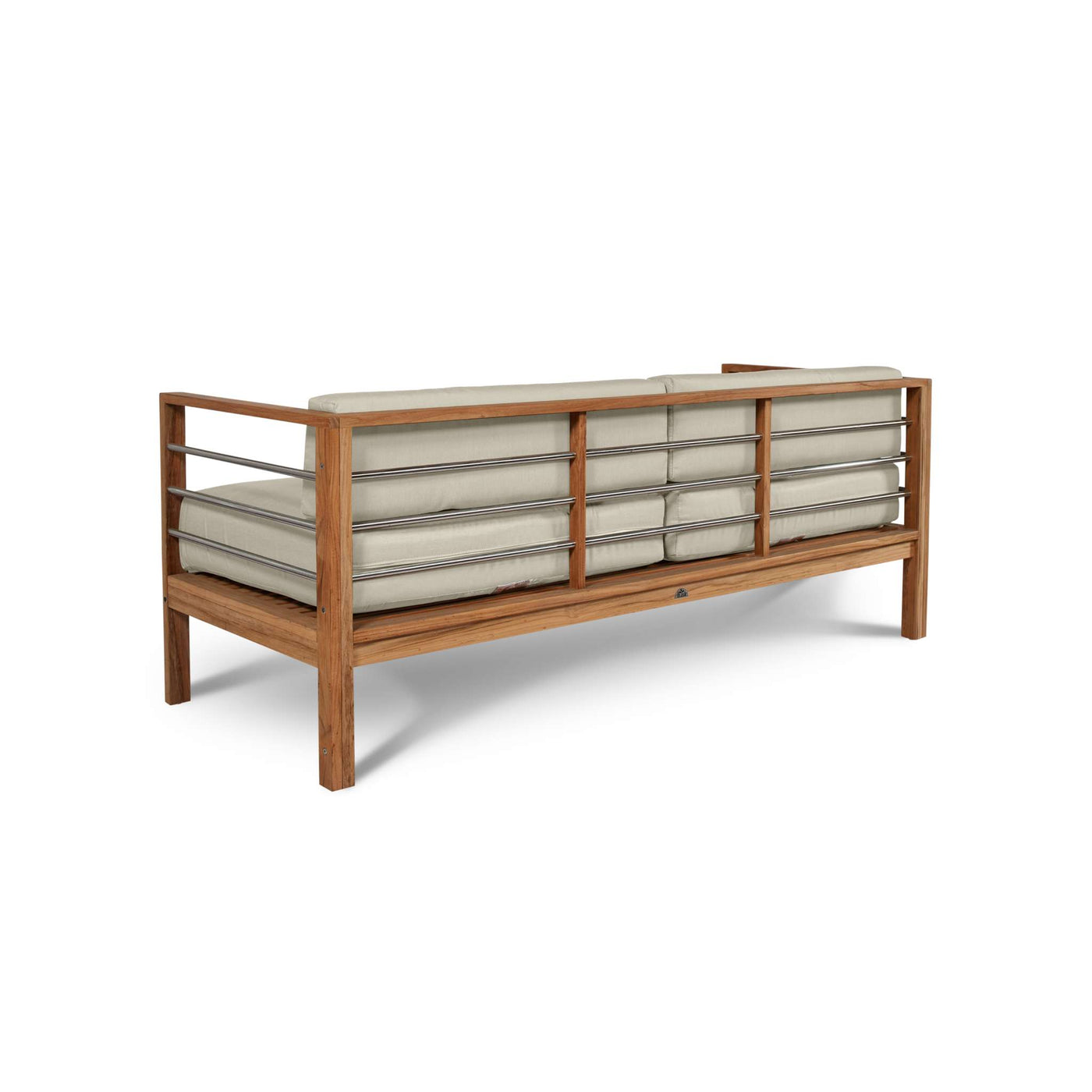SoHo Teak Outdoor Sofa with Sunbrella® Canvas Cushion
