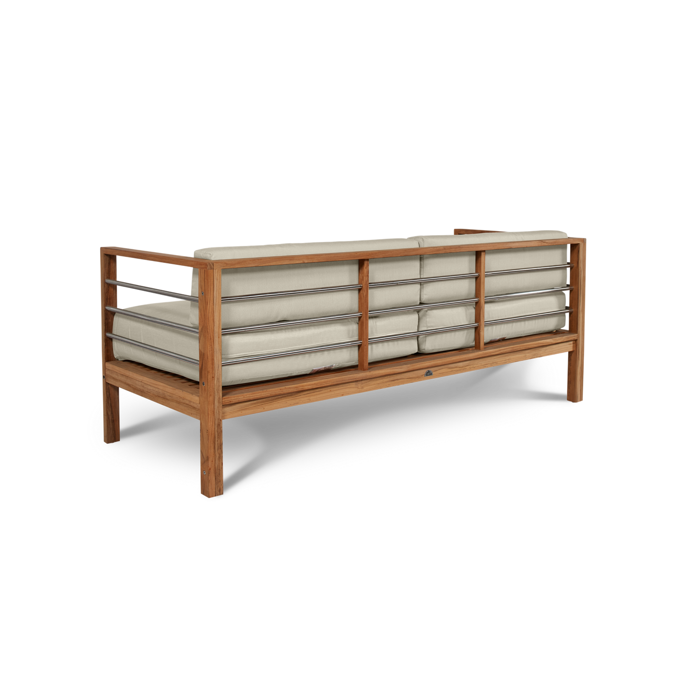 SoHo Teak Outdoor Sofa with Sunbrella® Canvas Cushion