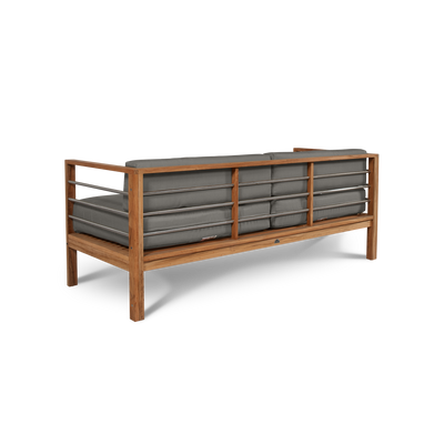 SoHo Teak Outdoor Sofa with Sunbrella® Canvas Cushion