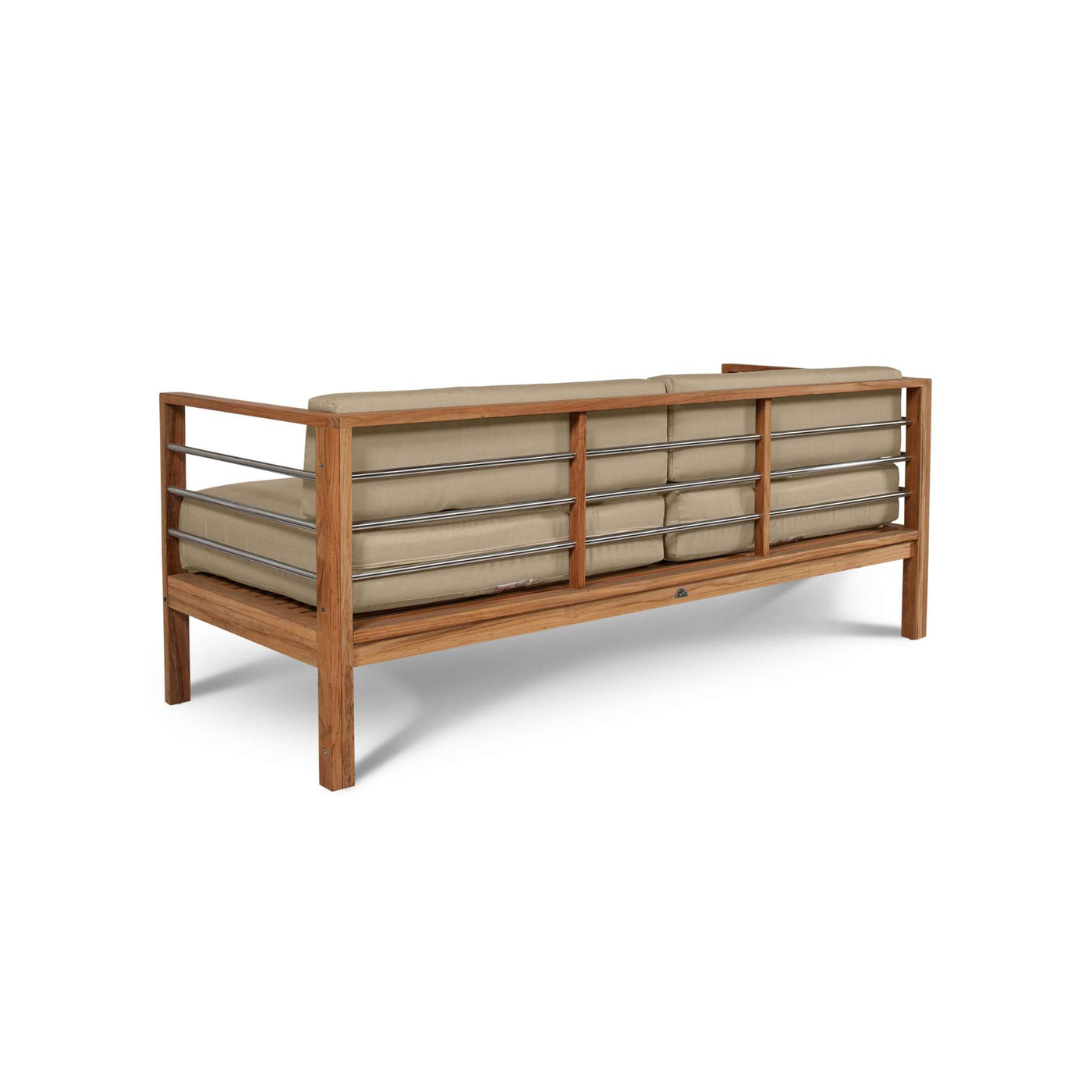 SoHo Teak Outdoor Sofa with Sunbrella® Canvas Cushion