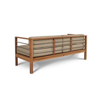SoHo Teak Outdoor Sofa with Sunbrella® Canvas Cushion
