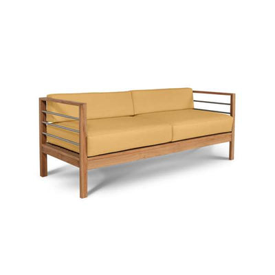 SoHo Teak Outdoor Sofa with Sunbrella® Canvas Cushion