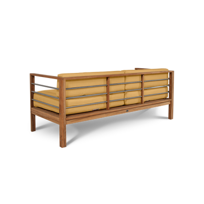 SoHo Teak Outdoor Sofa with Sunbrella® Canvas Cushion