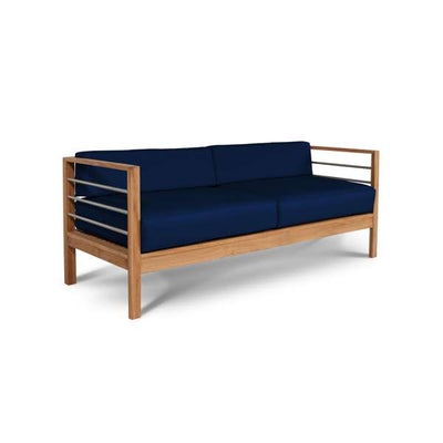 SoHo Teak Outdoor Sofa with Sunbrella® Canvas Cushion