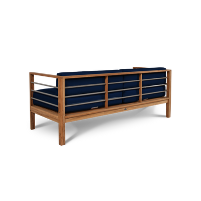 SoHo Teak Outdoor Sofa with Sunbrella® Canvas Cushion