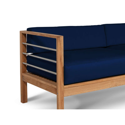 SoHo Teak Outdoor Sofa with Sunbrella® Canvas Cushion