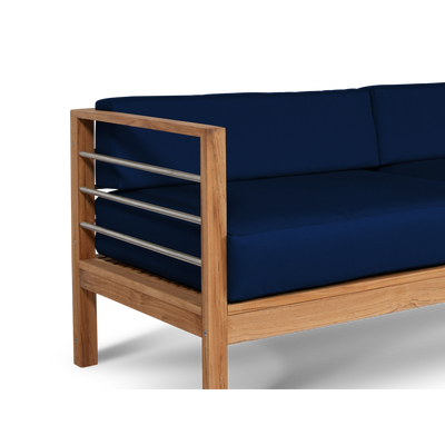SoHo Teak Outdoor Sofa with Sunbrella® Canvas Cushion