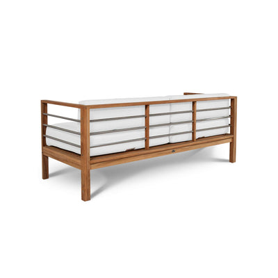 SoHo Teak Outdoor Sofa with Sunbrella® Canvas Cushion