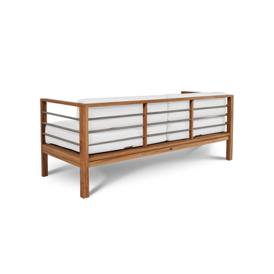 SoHo Teak Outdoor Sofa with Sunbrella® Canvas Cushion