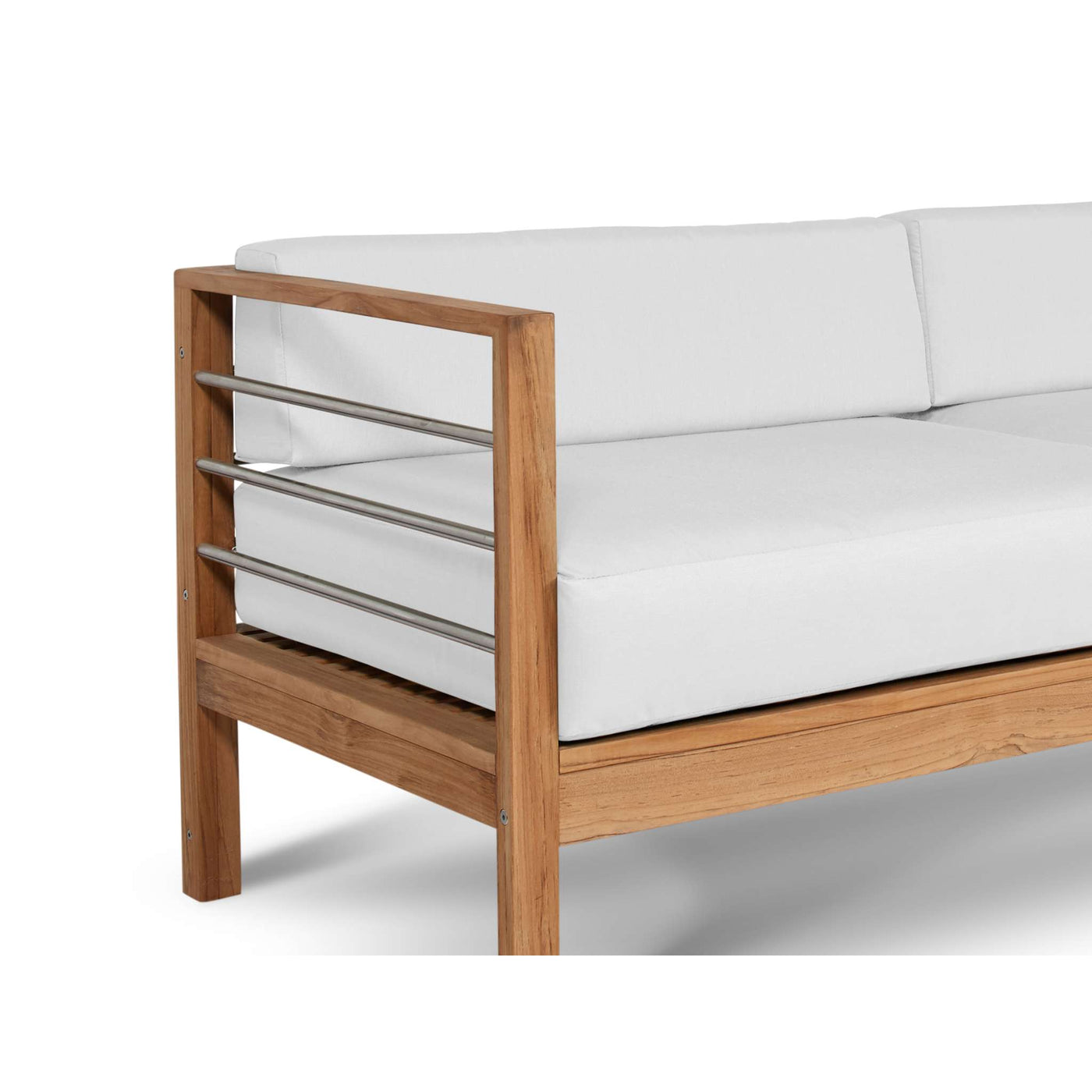 SoHo Teak Outdoor Sofa with Sunbrella® Canvas Cushion