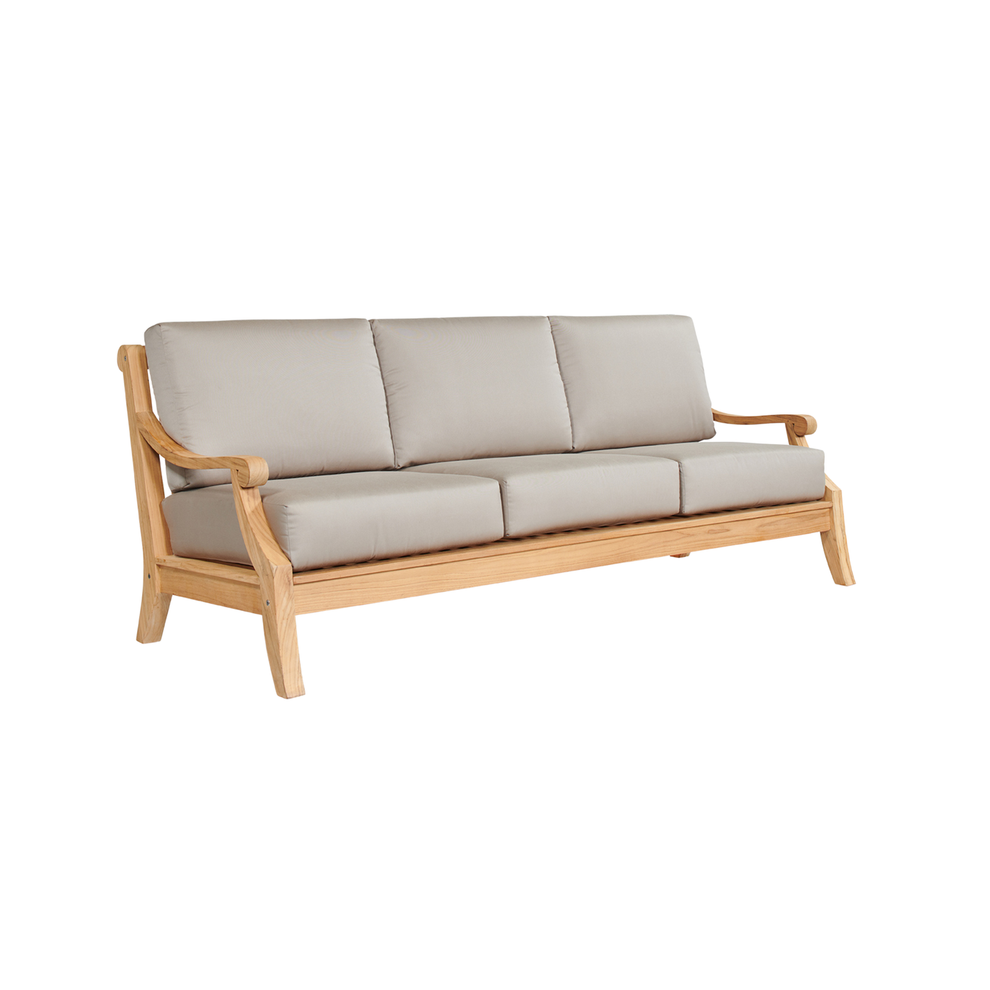 Sonoma 3-Person Teak Outdoor Sofa with Sunbrella® Antique Beige Cushion