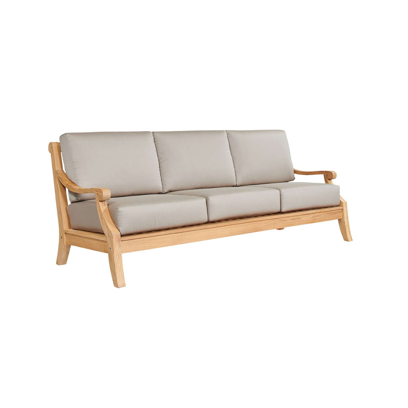 Sonoma 3-Person Teak Outdoor Sofa with Sunbrella® Antique Beige Cushion