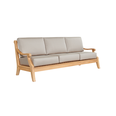 Sonoma 3-Person Teak Outdoor Sofa with Sunbrella® Antique Beige Cushion