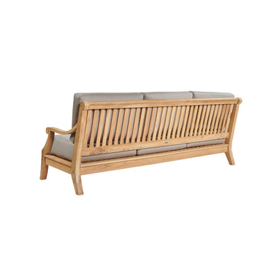 Sonoma 3-Person Teak Outdoor Sofa with Sunbrella® Antique Beige Cushion