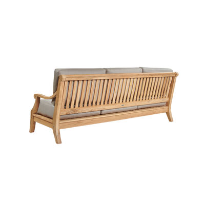 Sonoma 3-Person Teak Outdoor Sofa with Sunbrella® Antique Beige Cushion
