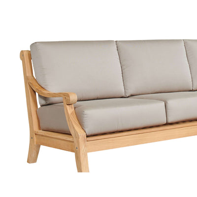 Sonoma 3-Person Teak Outdoor Sofa with Sunbrella® Antique Beige Cushion