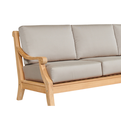 Sonoma 3-Person Teak Outdoor Sofa with Sunbrella® Antique Beige Cushion