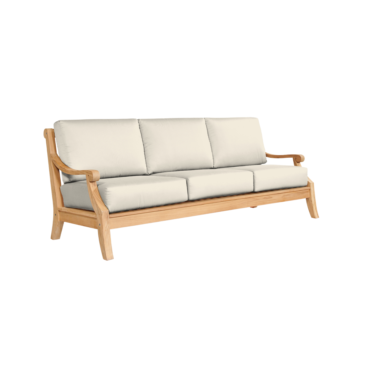 Sonoma 3-Person Teak Outdoor Sofa with Sunbrella® Antique Beige Cushion