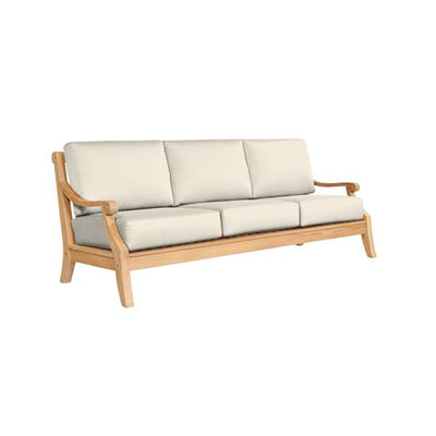Sonoma 3-Person Teak Outdoor Sofa with Sunbrella® Antique Beige Cushion