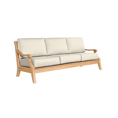 Sonoma 3-Person Teak Outdoor Sofa with Sunbrella® Antique Beige Cushion