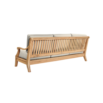 Sonoma 3-Person Teak Outdoor Sofa with Sunbrella® Antique Beige Cushion