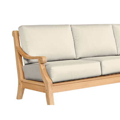 Sonoma 3-Person Teak Outdoor Sofa with Sunbrella® Antique Beige Cushion