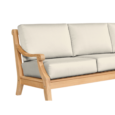 Sonoma 3-Person Teak Outdoor Sofa with Sunbrella® Antique Beige Cushion