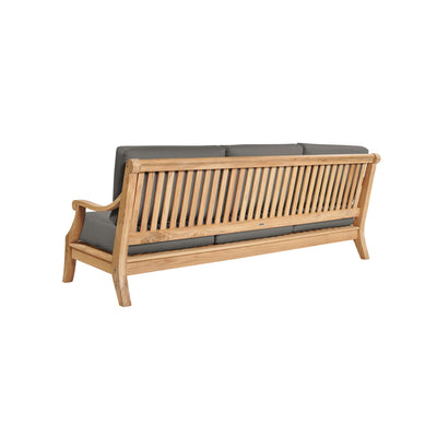 Sonoma 3-Person Teak Outdoor Sofa with Sunbrella® Antique Beige Cushion