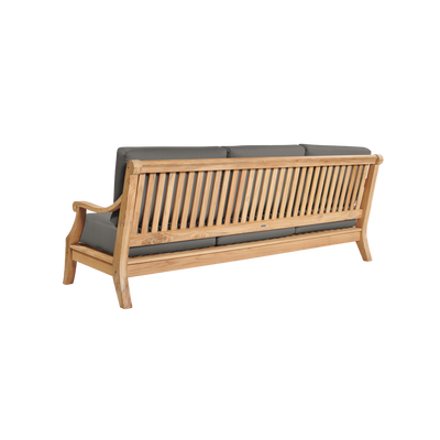Sonoma 3-Person Teak Outdoor Sofa with Sunbrella® Antique Beige Cushion
