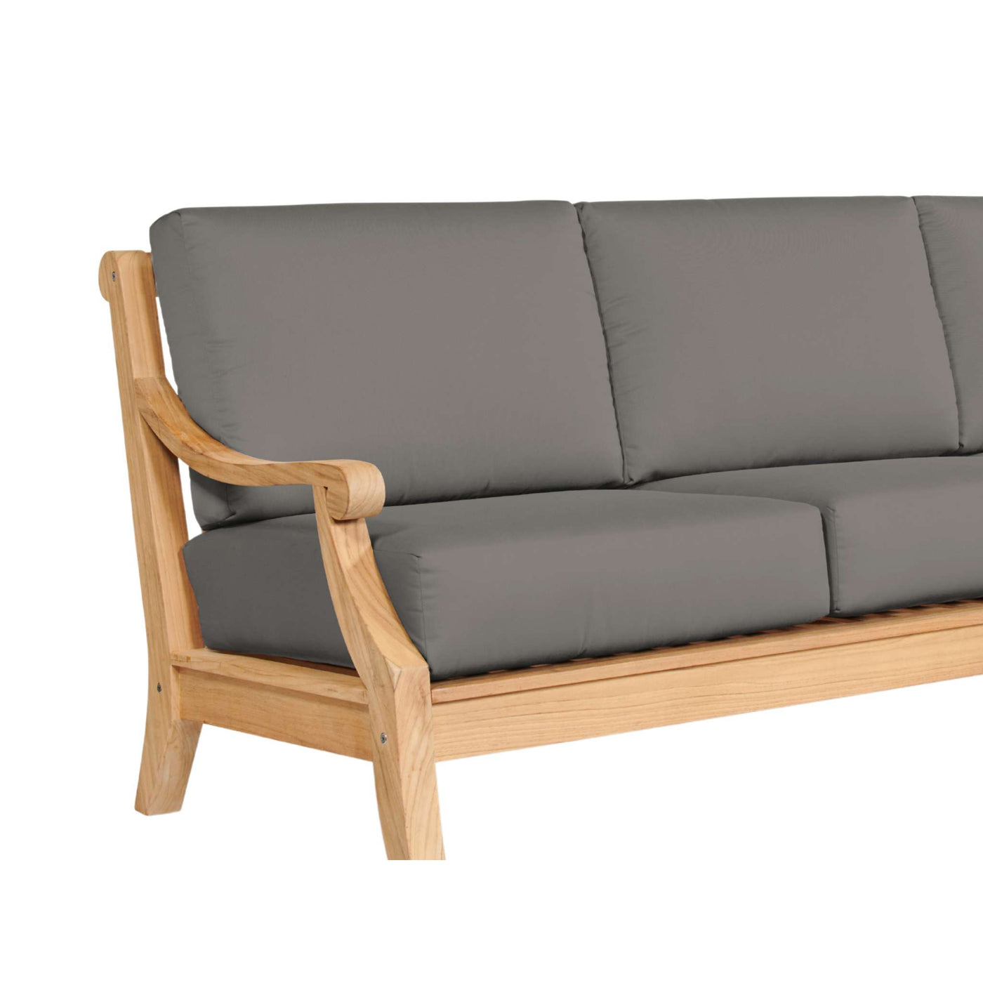 Sonoma 3-Person Teak Outdoor Sofa with Sunbrella® Antique Beige Cushion