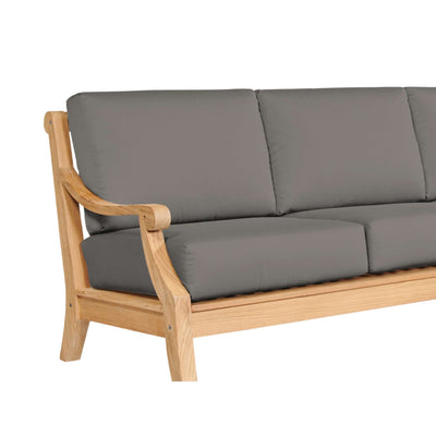 Sonoma 3-Person Teak Outdoor Sofa with Sunbrella® Antique Beige Cushion