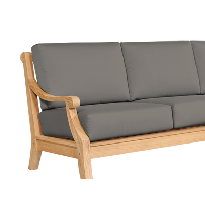 Sonoma 3-Person Teak Outdoor Sofa with Sunbrella® Antique Beige Cushion
