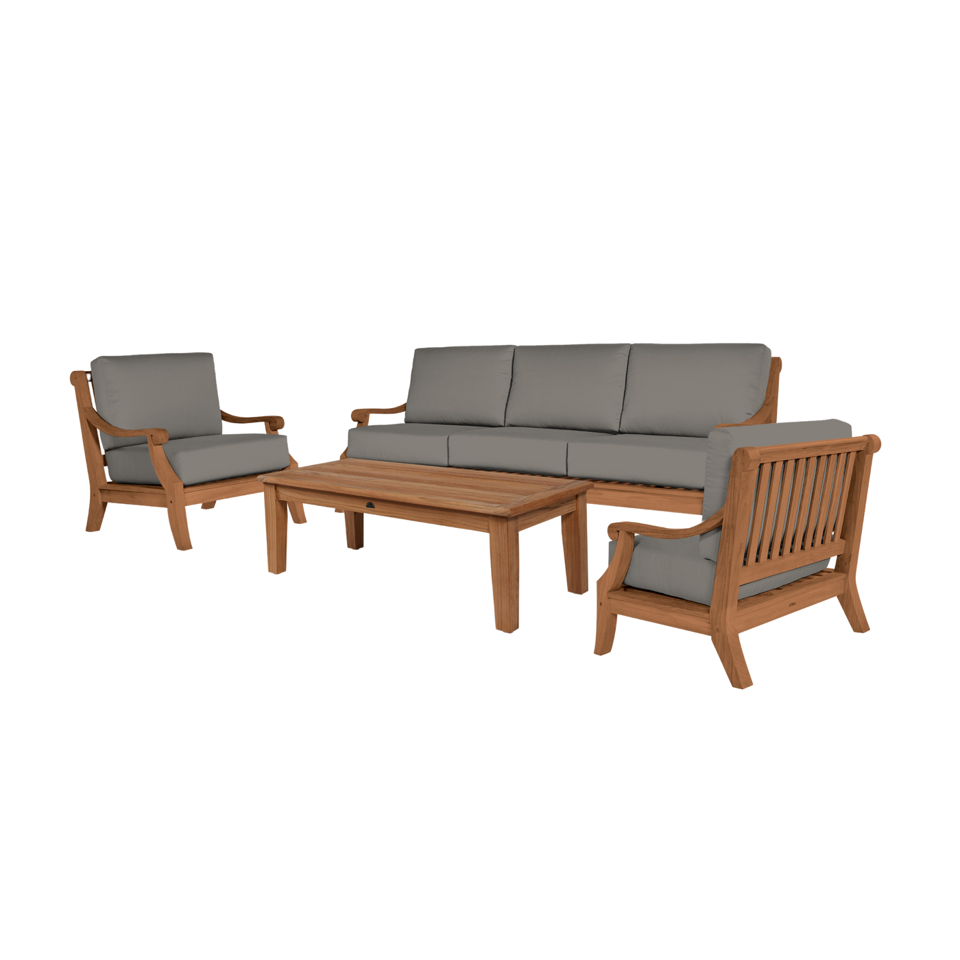 Sonoma 3-Person Teak Outdoor Sofa with Sunbrella® Antique Beige Cushion